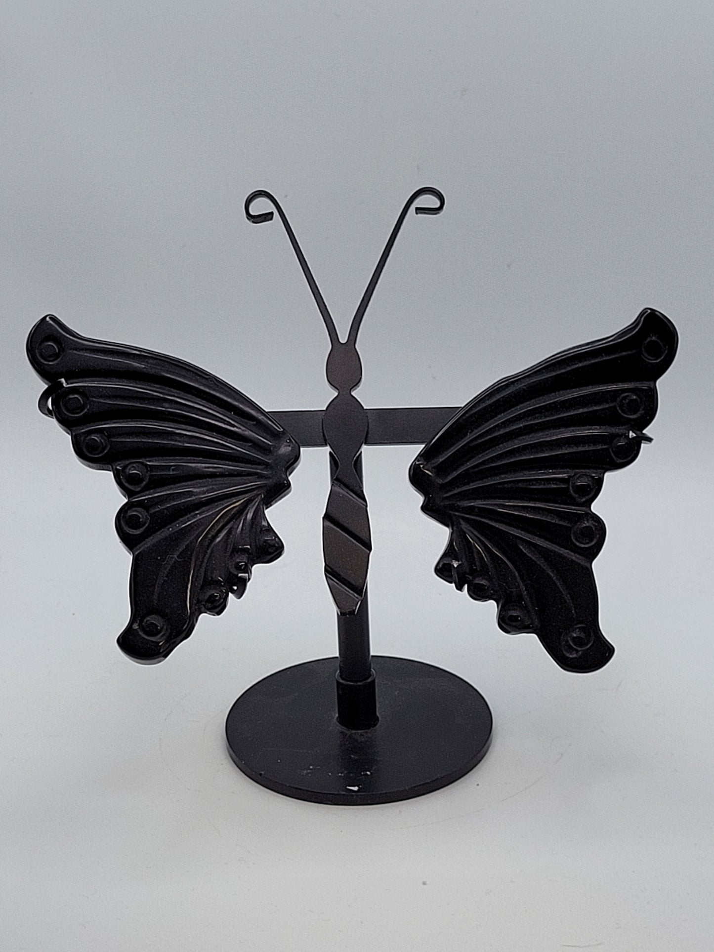 Obsidian butterfly wings