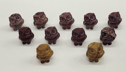 Picture Jasper owl carvings (small)