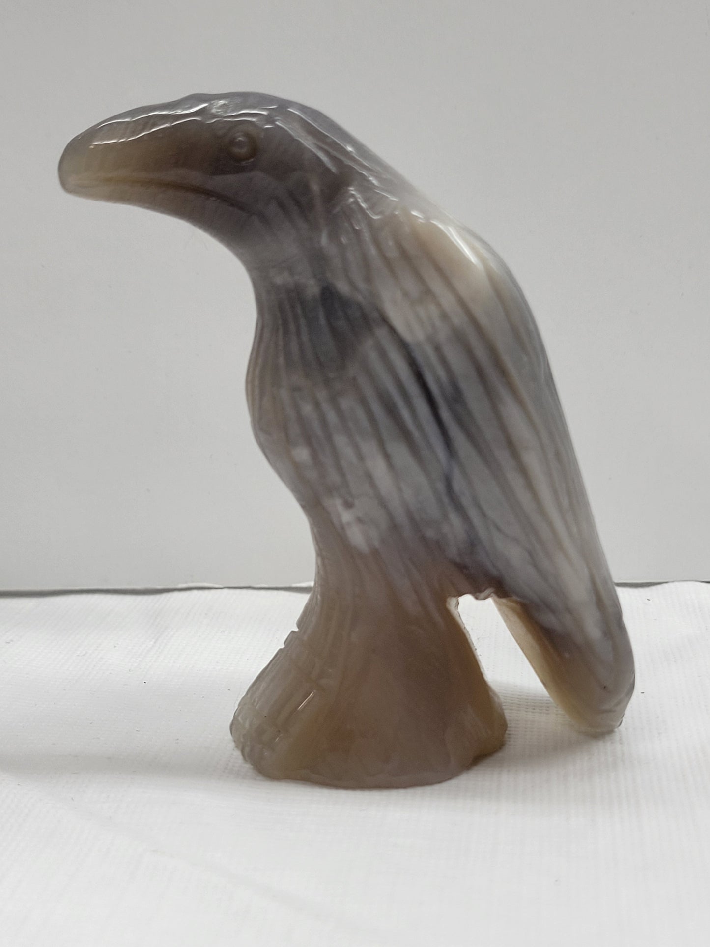 Raven (bird) carving