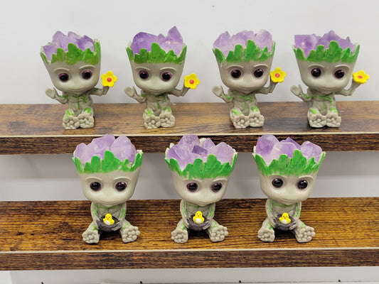 Groot with Amethyst crown