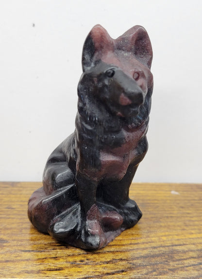 Dog carving - German Shepherd