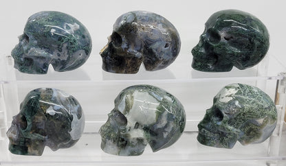Moss Agate skulls