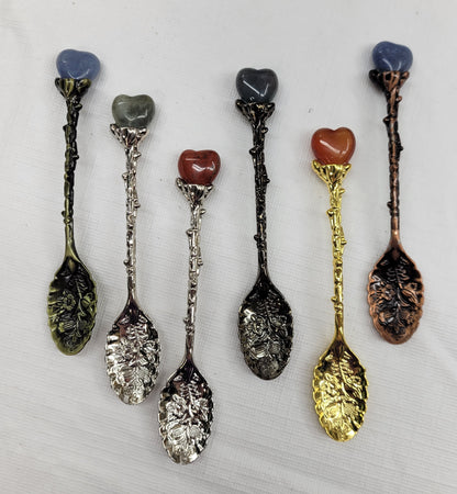 Crystal topped spoons