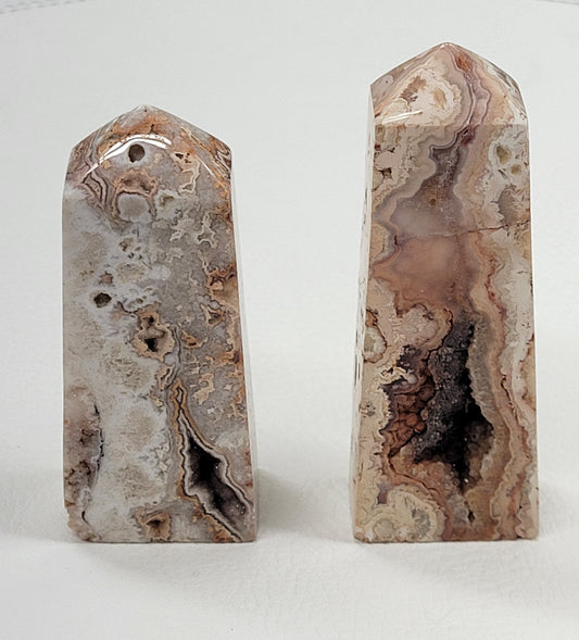 Pink Crazy Lace Agate towers