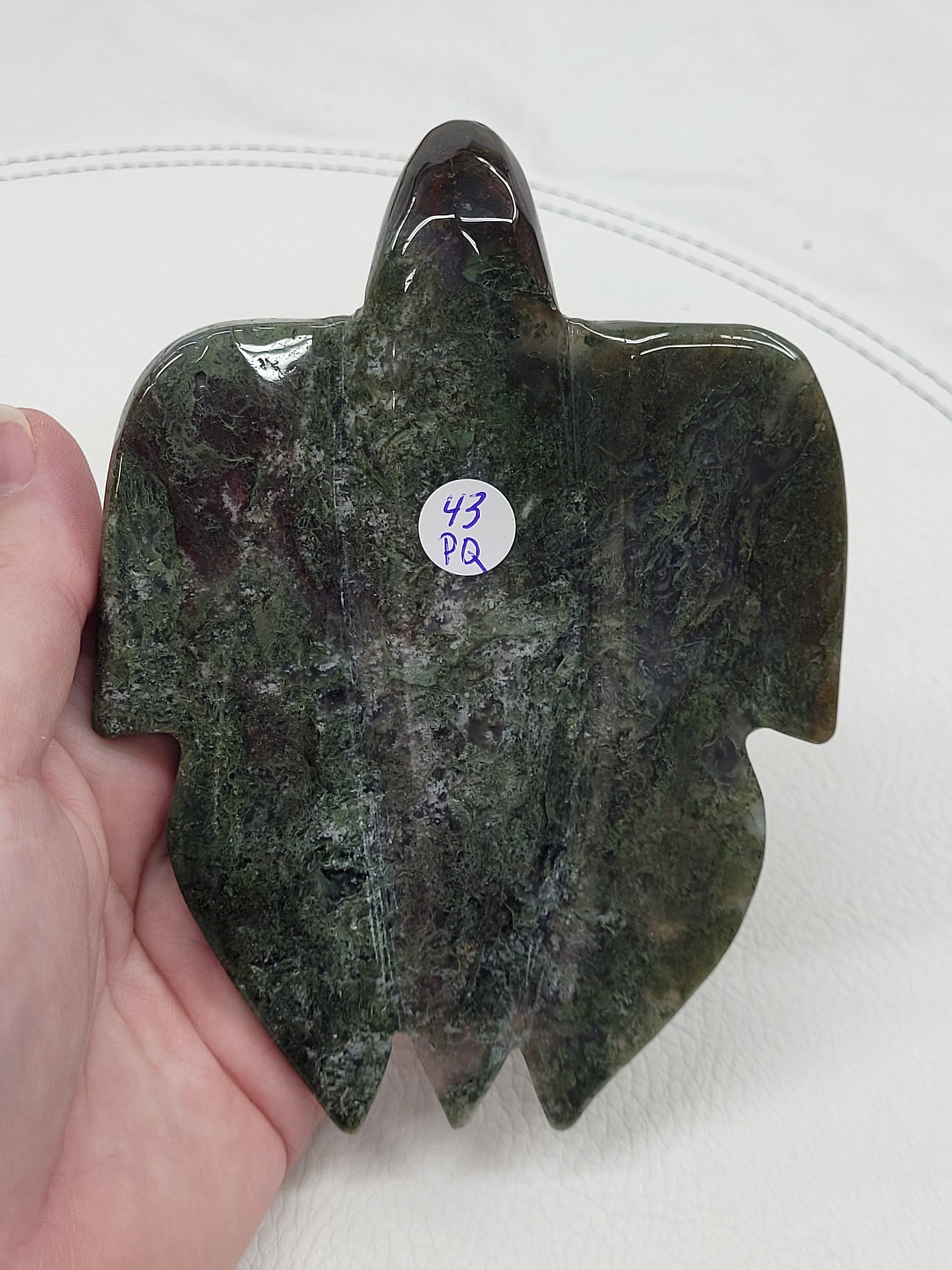 Extra large Moss Agate turtle