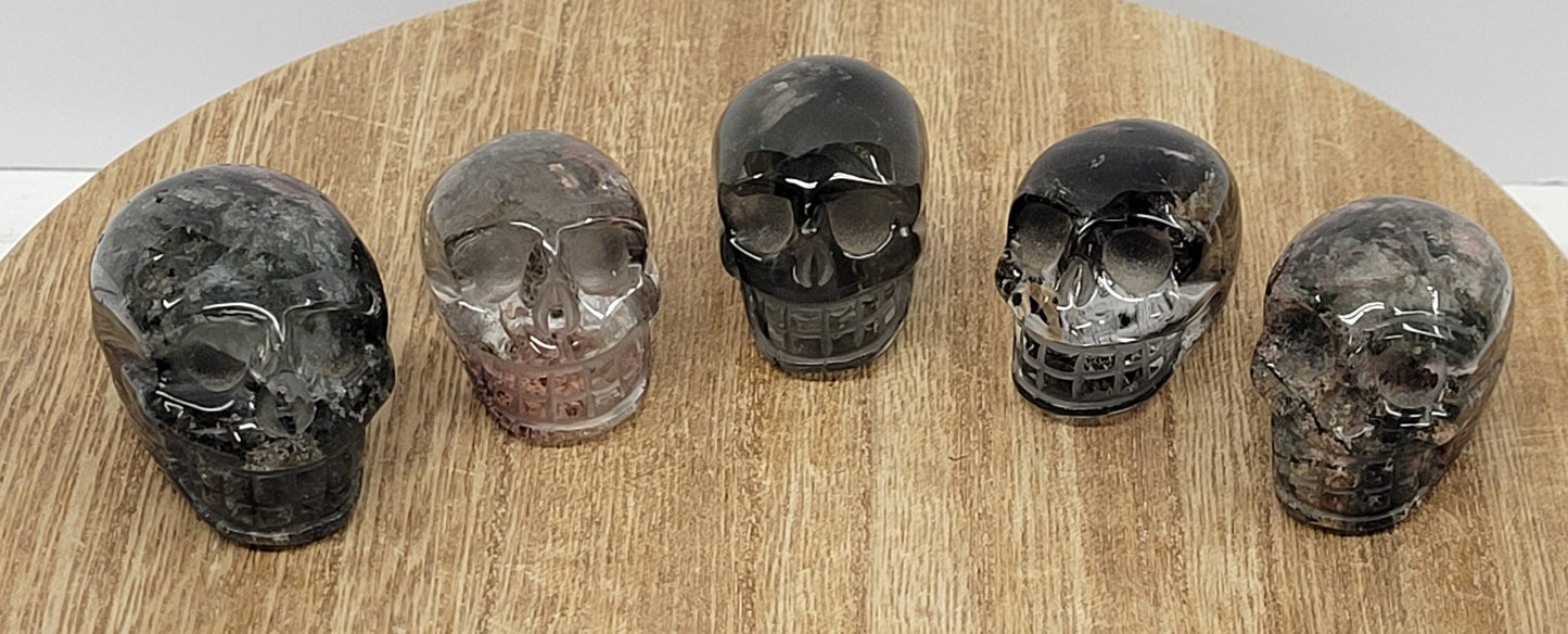 Garden Quartz skulls