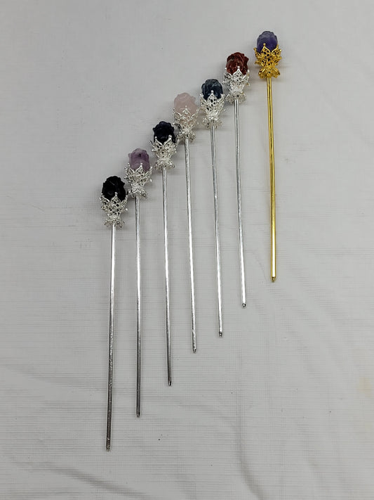 Rose hair pins