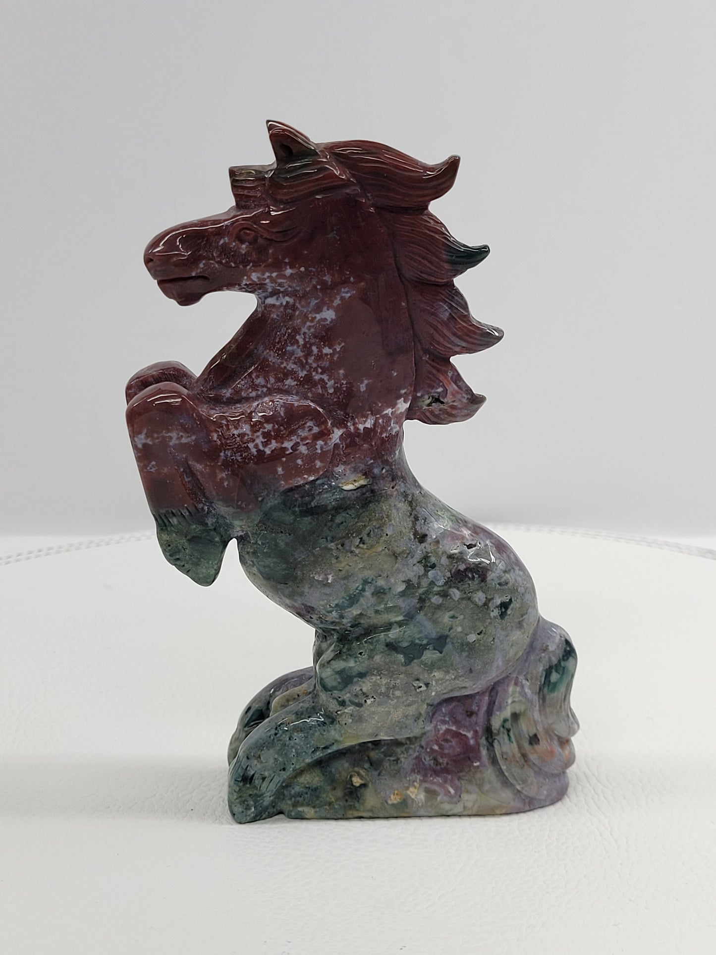 Ocean Jasper horse carving