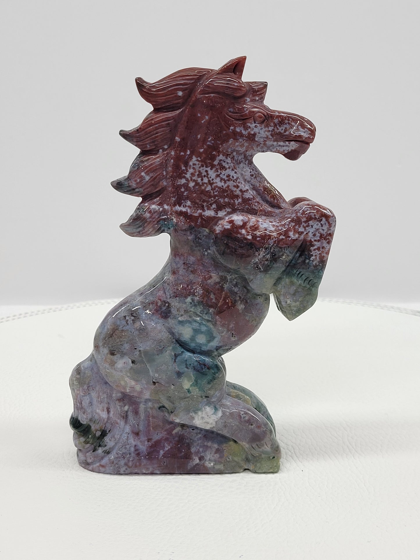 Ocean Jasper horse carving