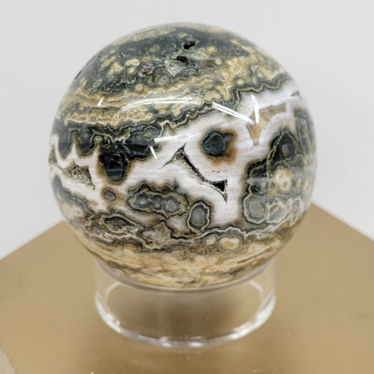 Orbicular Ocean Jasper sphere