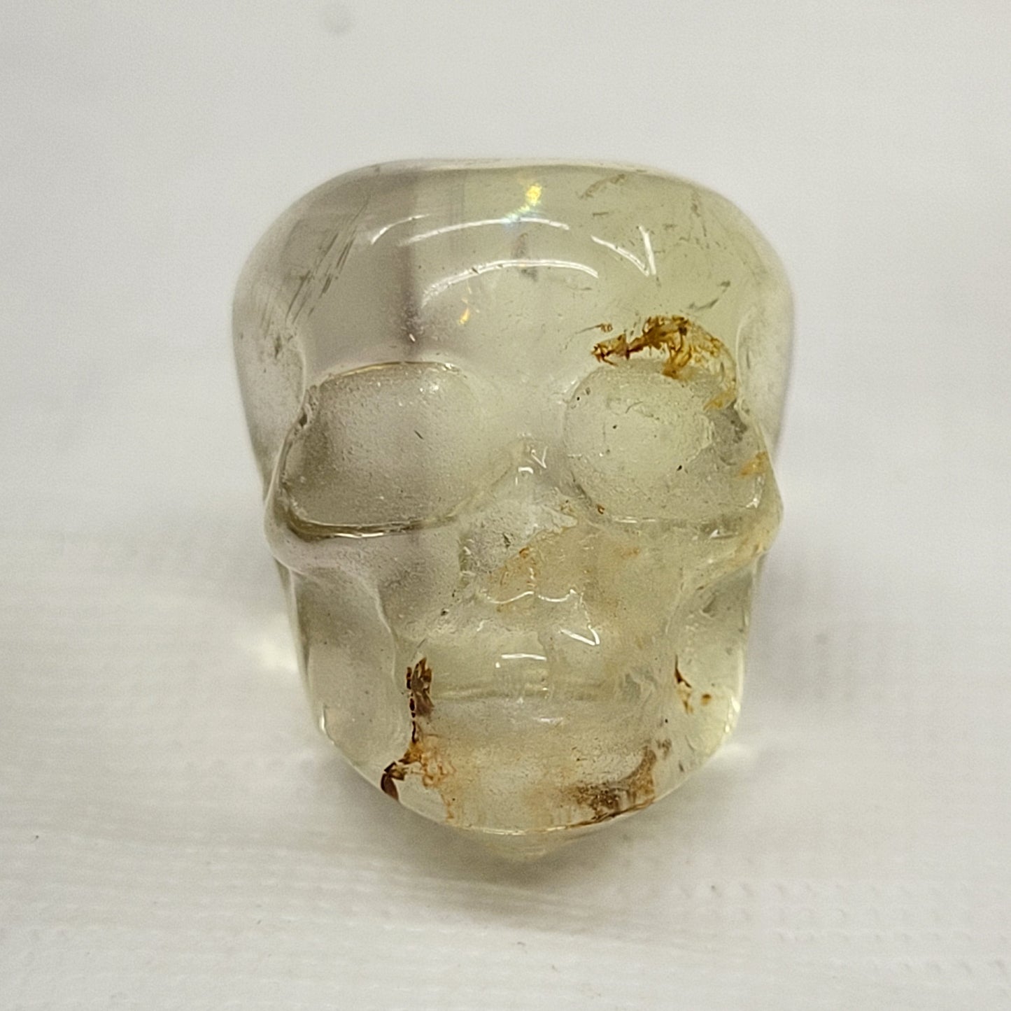 Skull mini - Citrine & Smoky Quartz