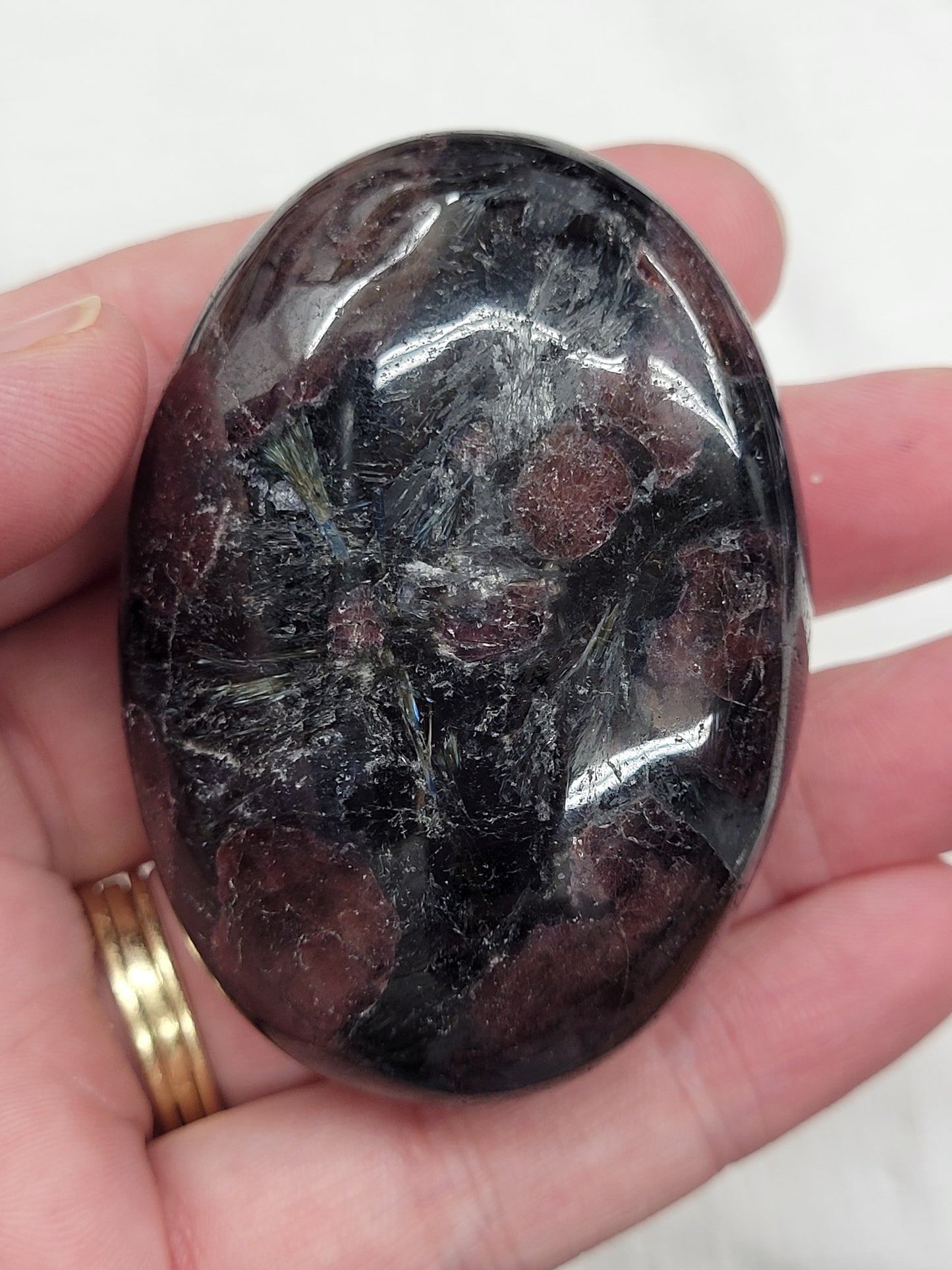 Palm - Garnet in Astrophyllite