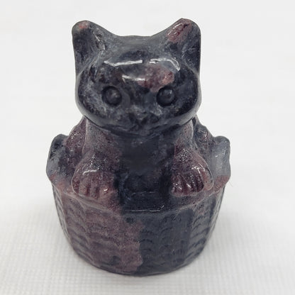 Cat in a basket carving