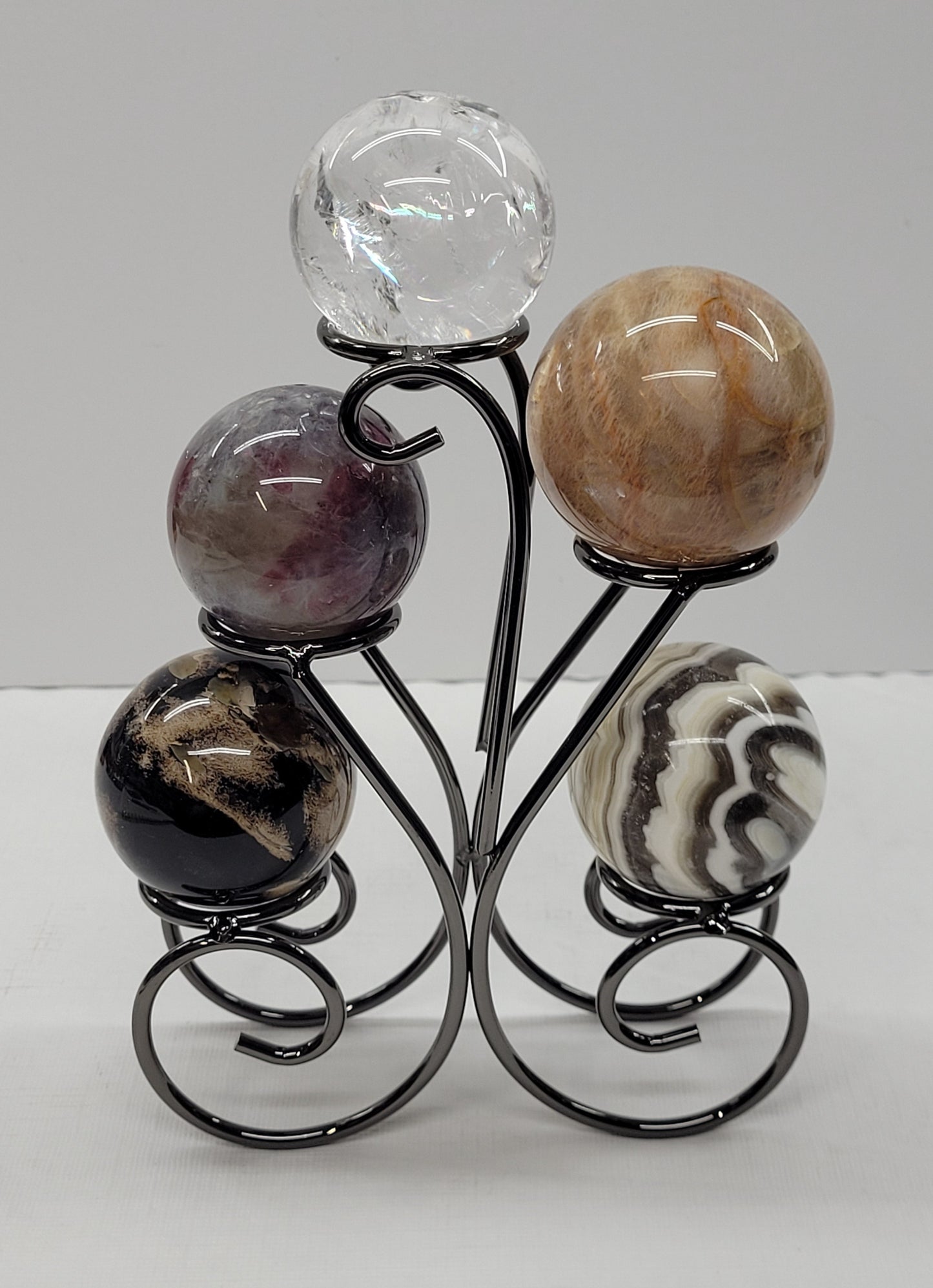 Metal sphere stand - multiple spheres