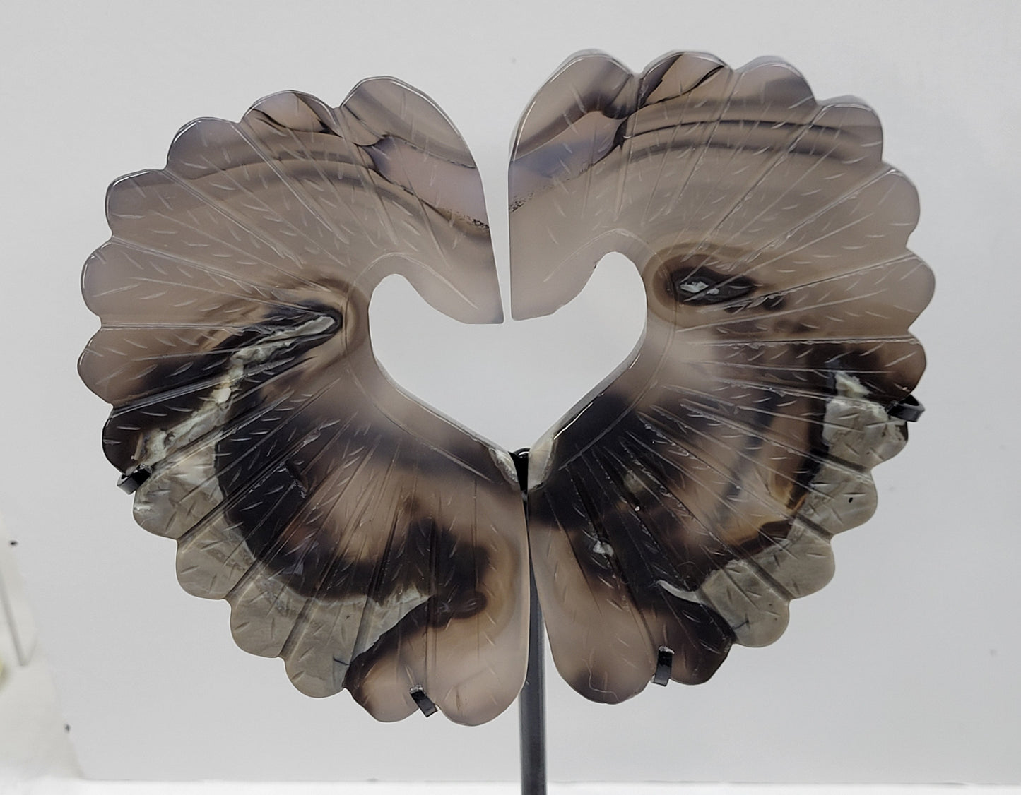 Wings - Volcano Agate heart