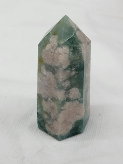 Green Flower Agate tower