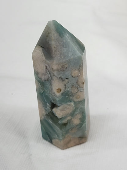 Green Flower Agate tower