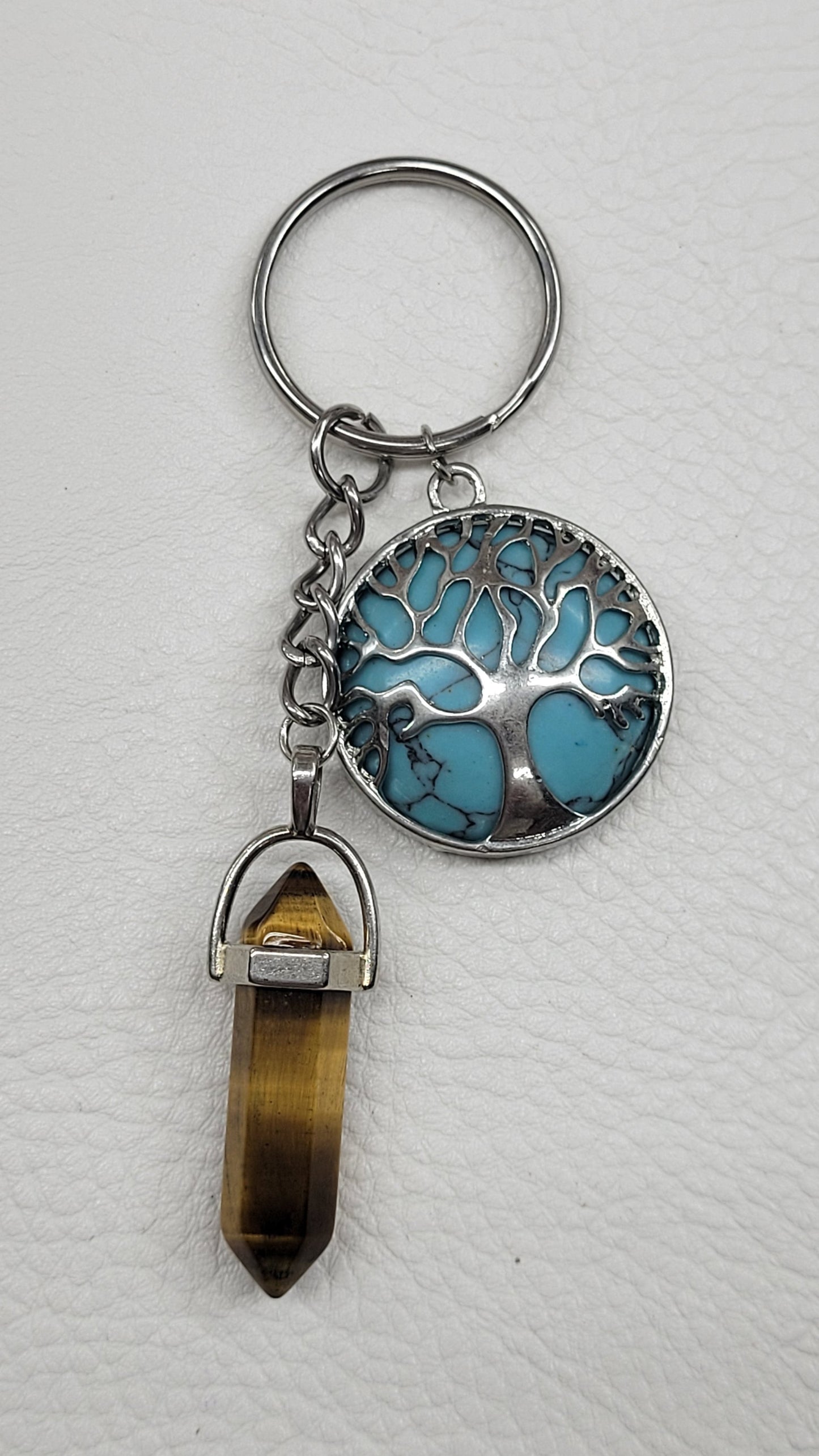 Keychain - Tree of life w/ crystal DT