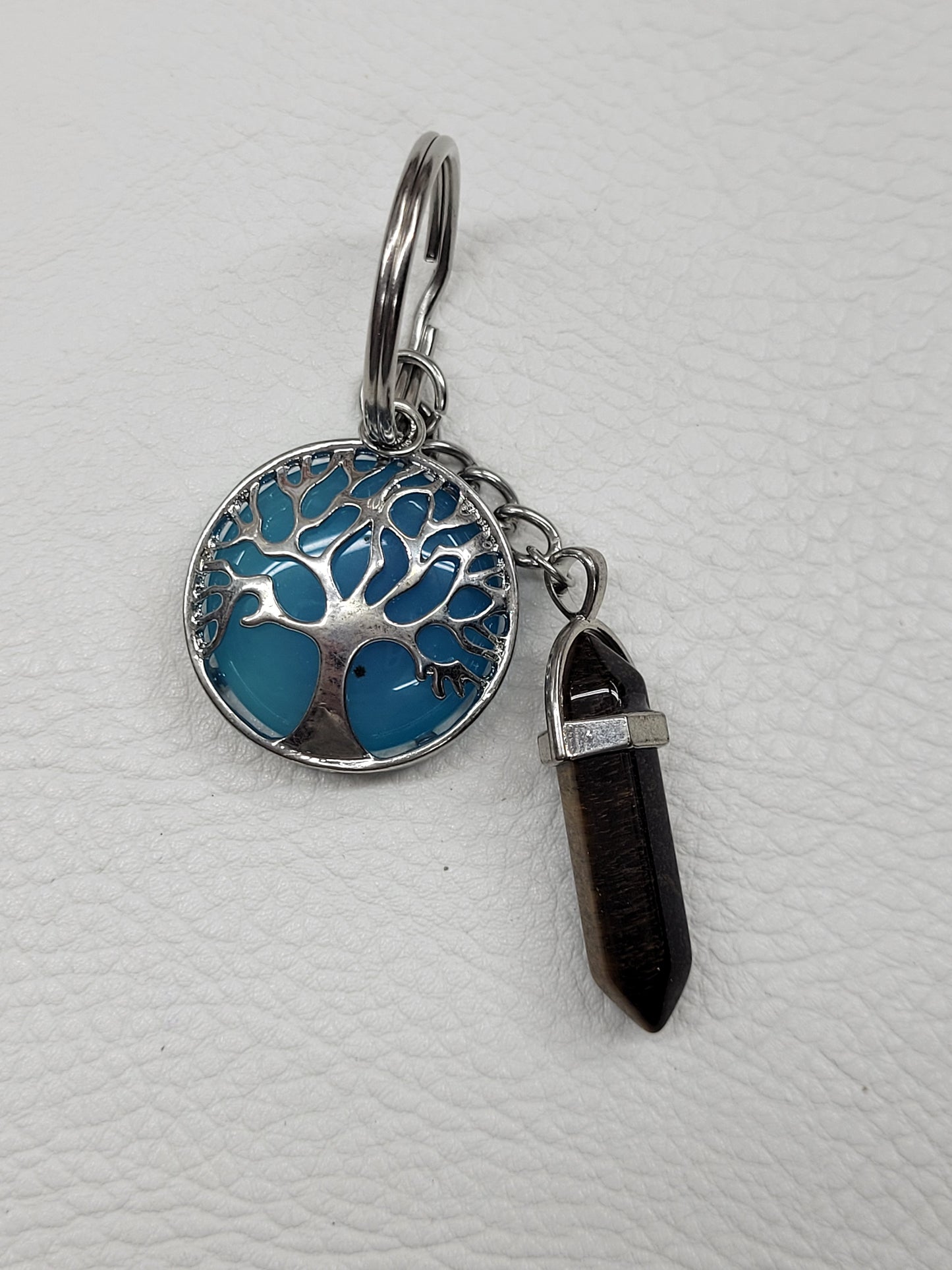 Keychain - Tree of life w/ crystal DT