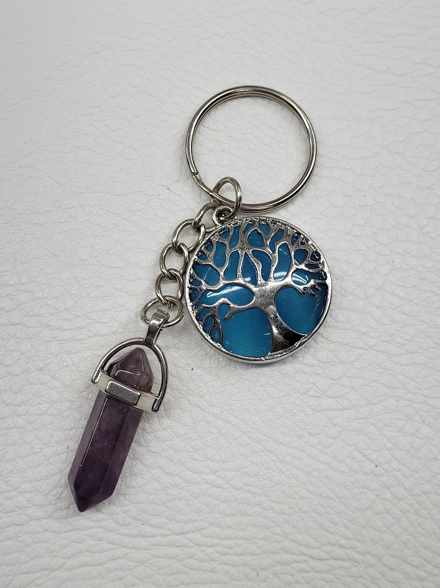 Keychain - Tree of life w/ crystal DT