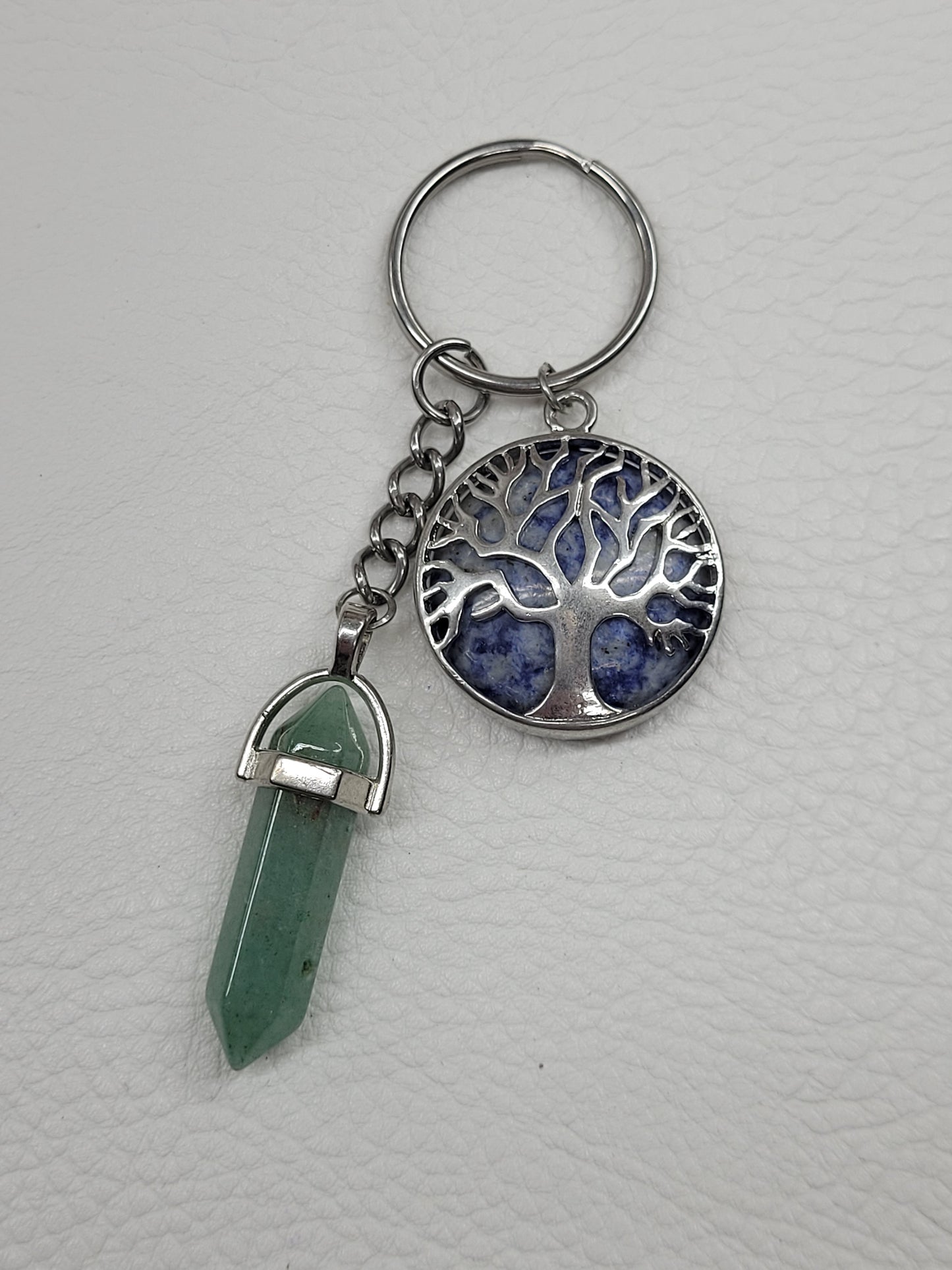 Keychain - Tree of life w/ crystal DT