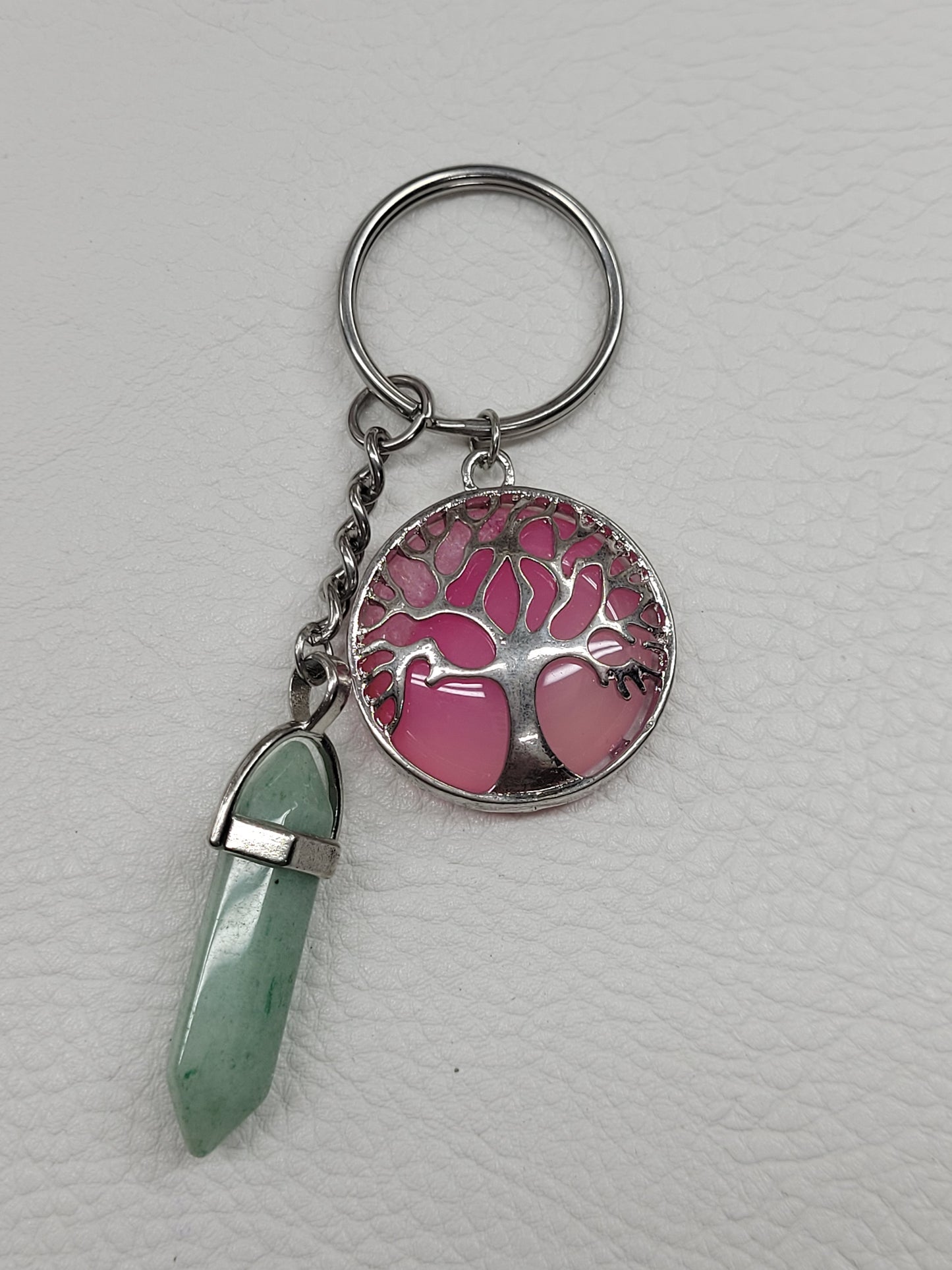 Keychain - Tree of life w/ crystal DT