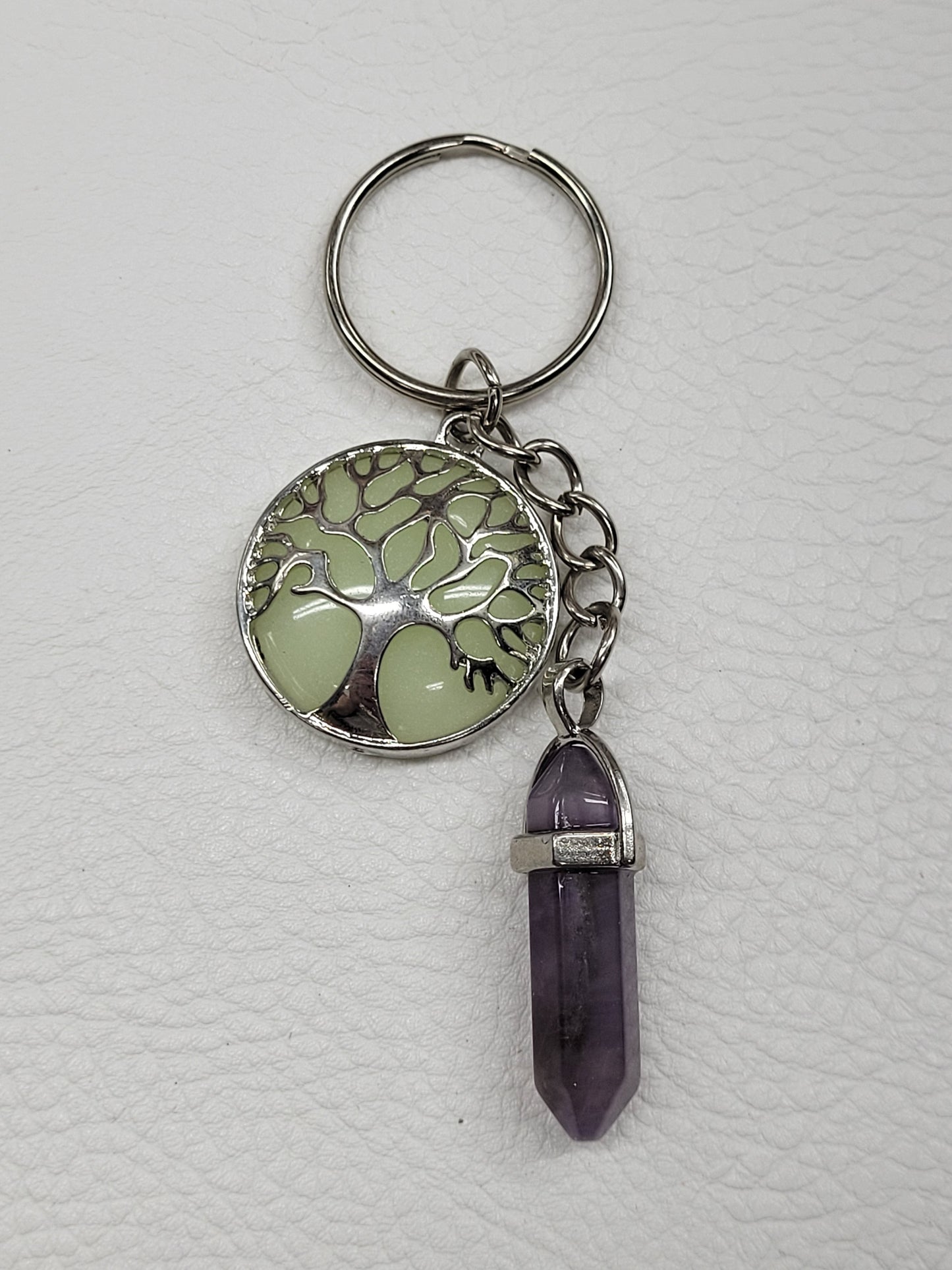 Keychain - Tree of life w/ crystal DT