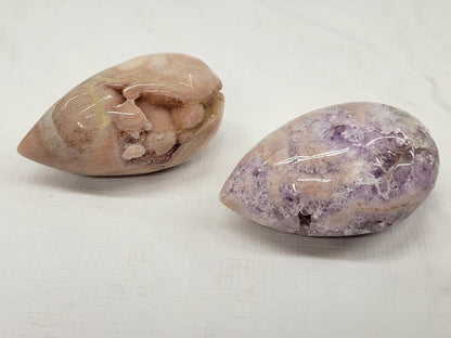 Pink Amethyst teardrop egg