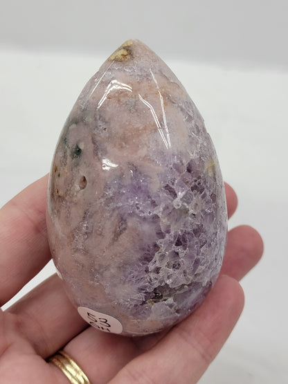 Pink Amethyst teardrop egg