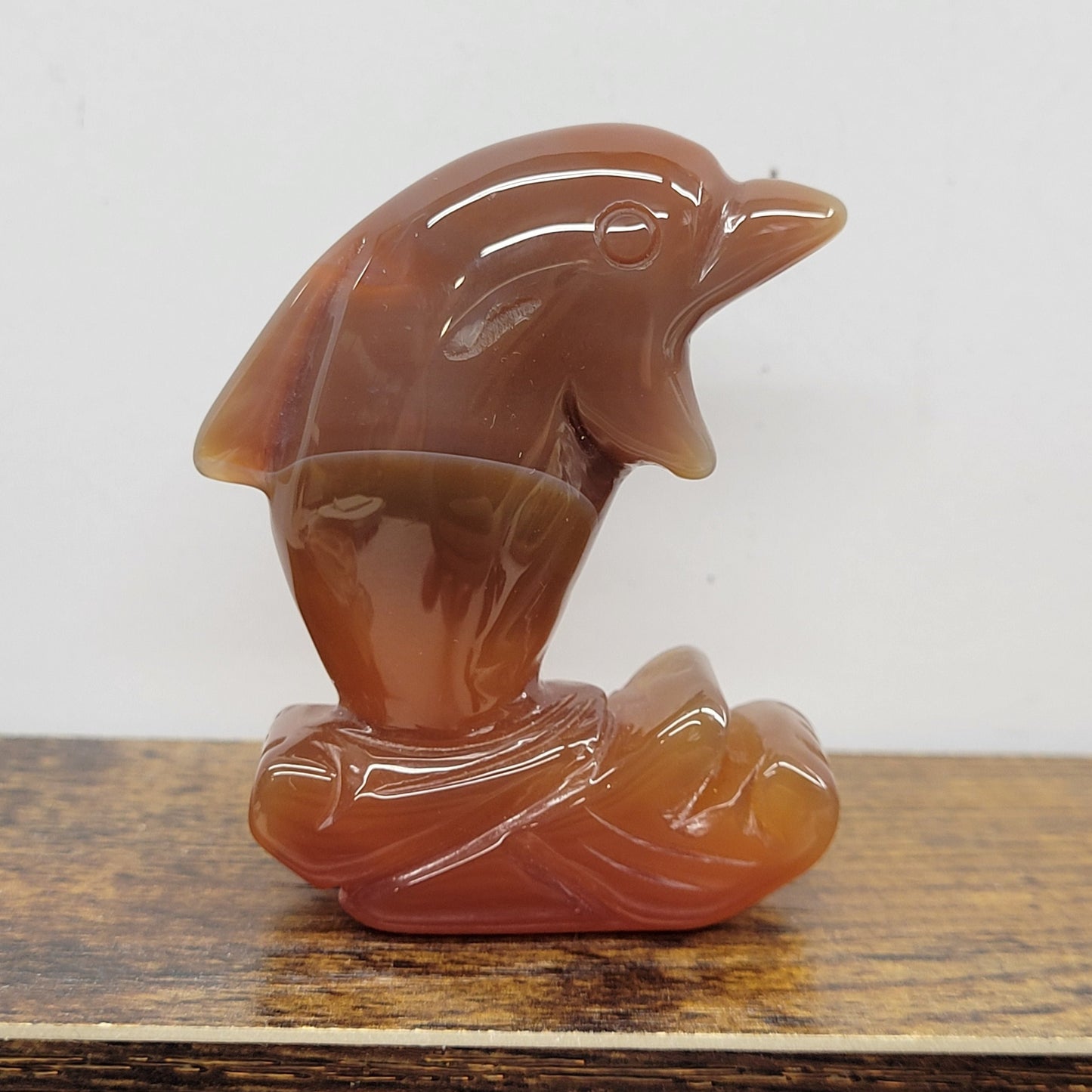 Carnelian dolphin carvings