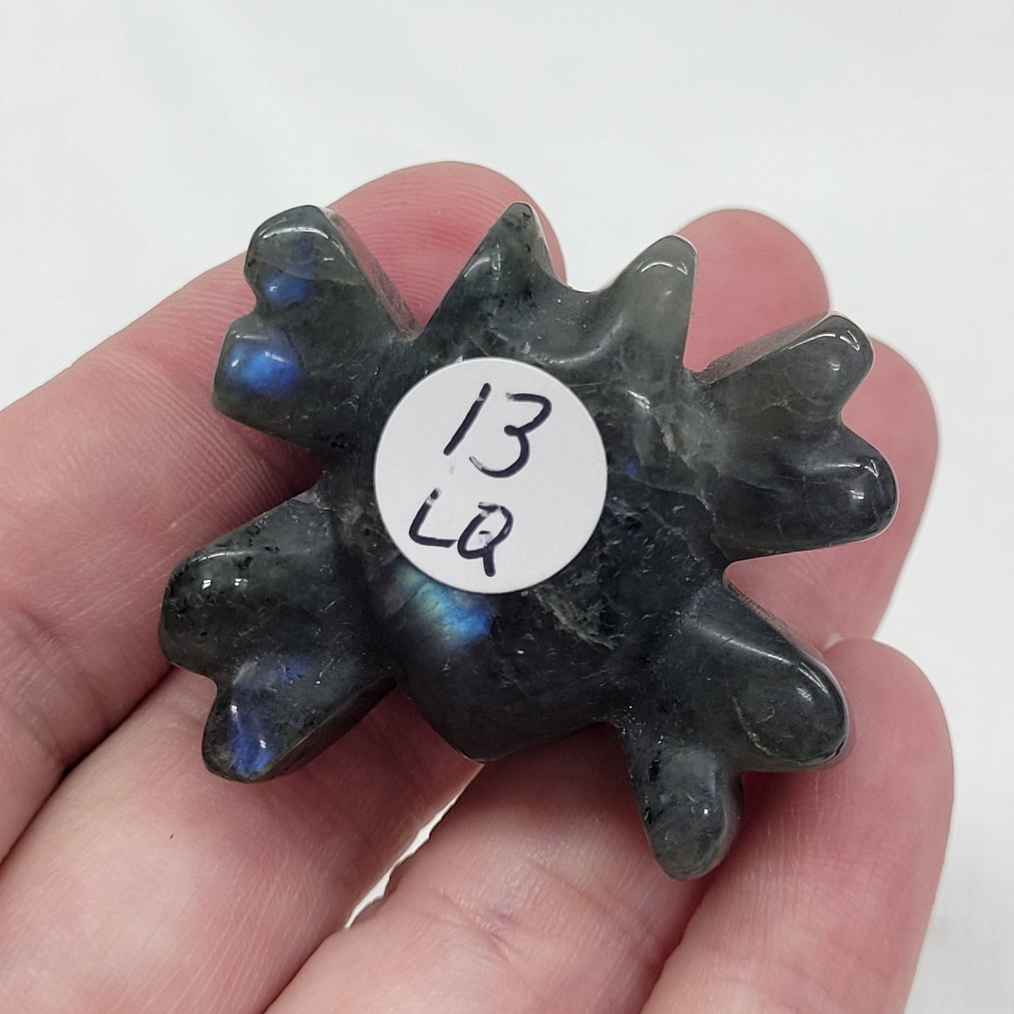 Labradorite spider carvings