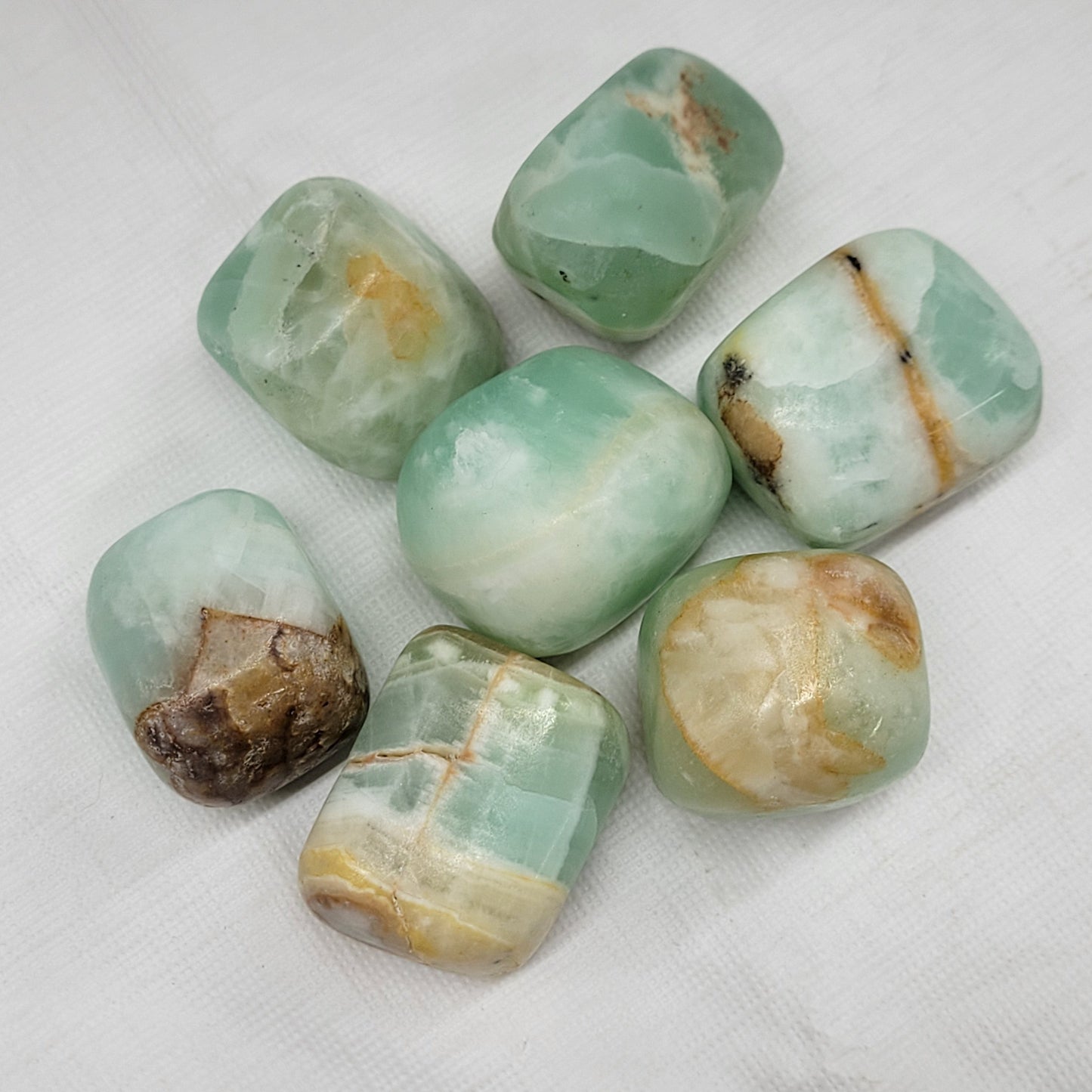 Green Calcite tumbles