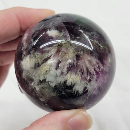 Feather Fluorite sphere