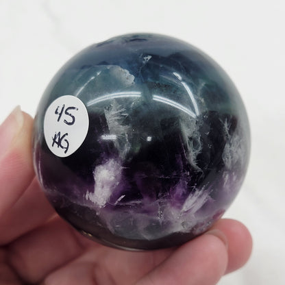 Feather Fluorite sphere