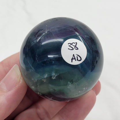 Feather Fluorite sphere