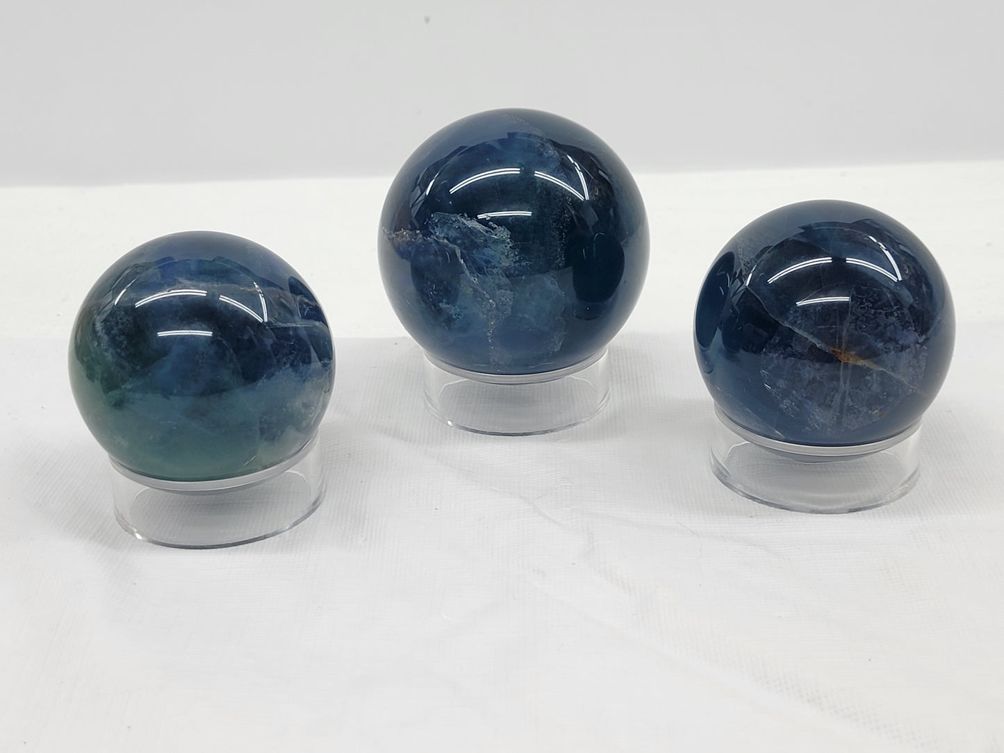 Blue Fluorite spheres