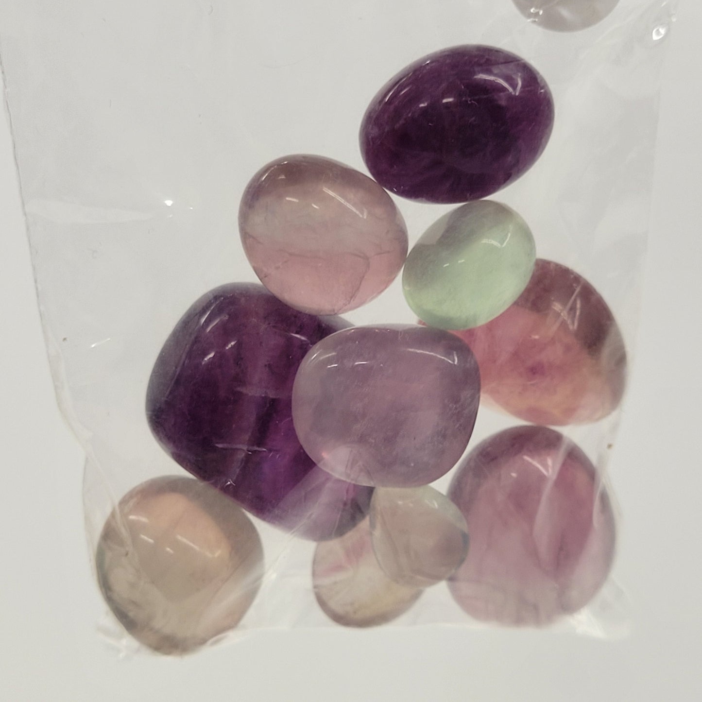 Fluorite tumbles