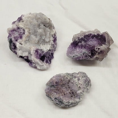 Purple Octahedral fluorite specimen