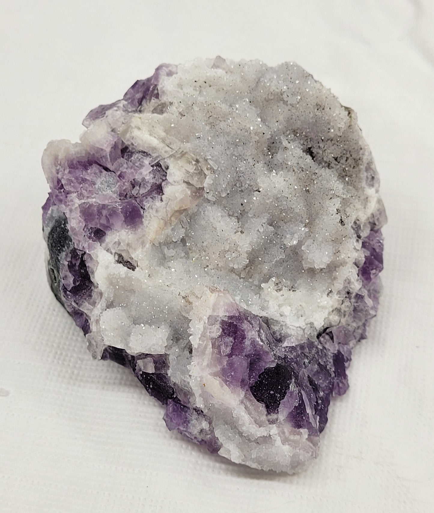 Purple Octahedral fluorite specimen