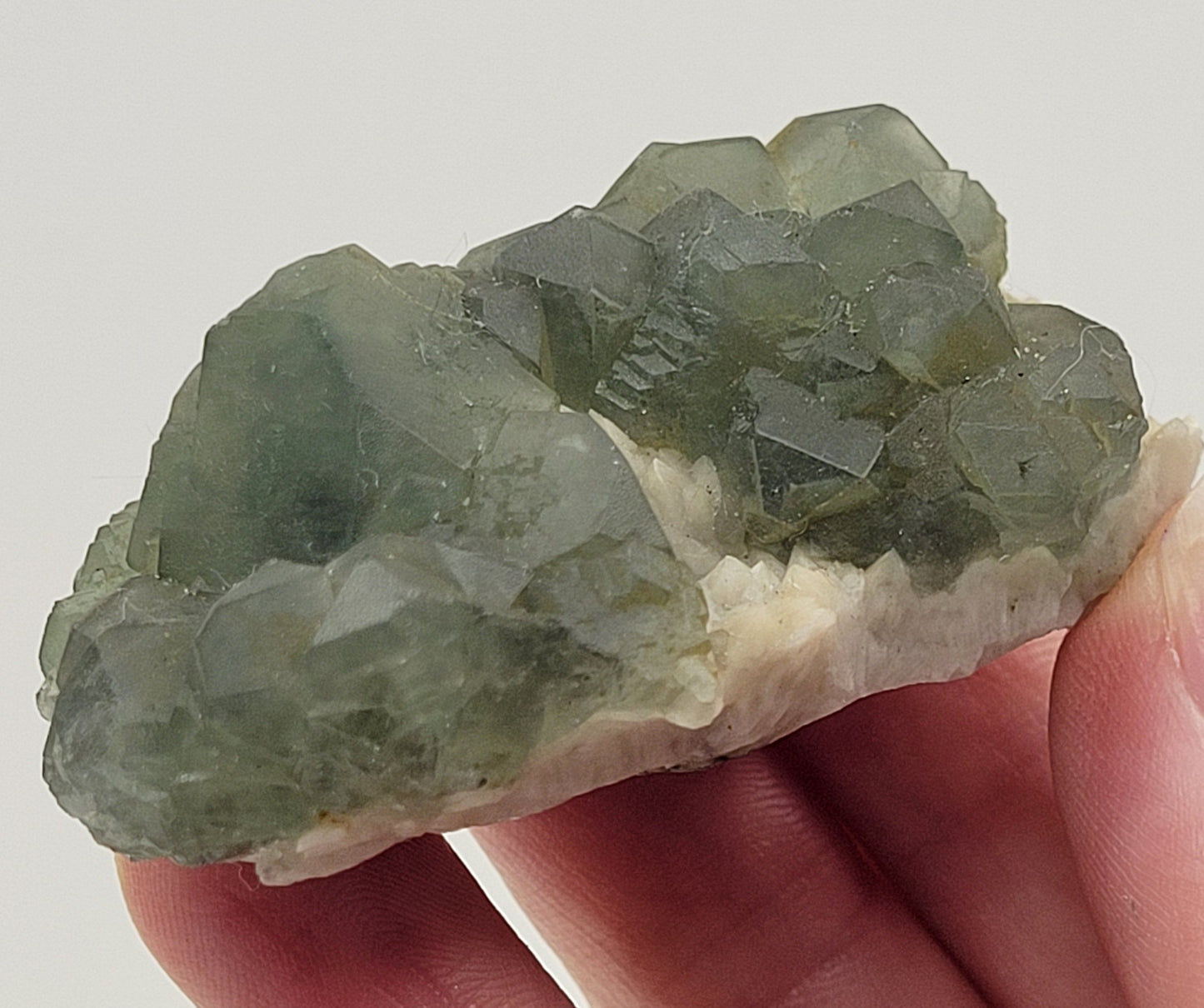 Fluorite on Candle Quartz