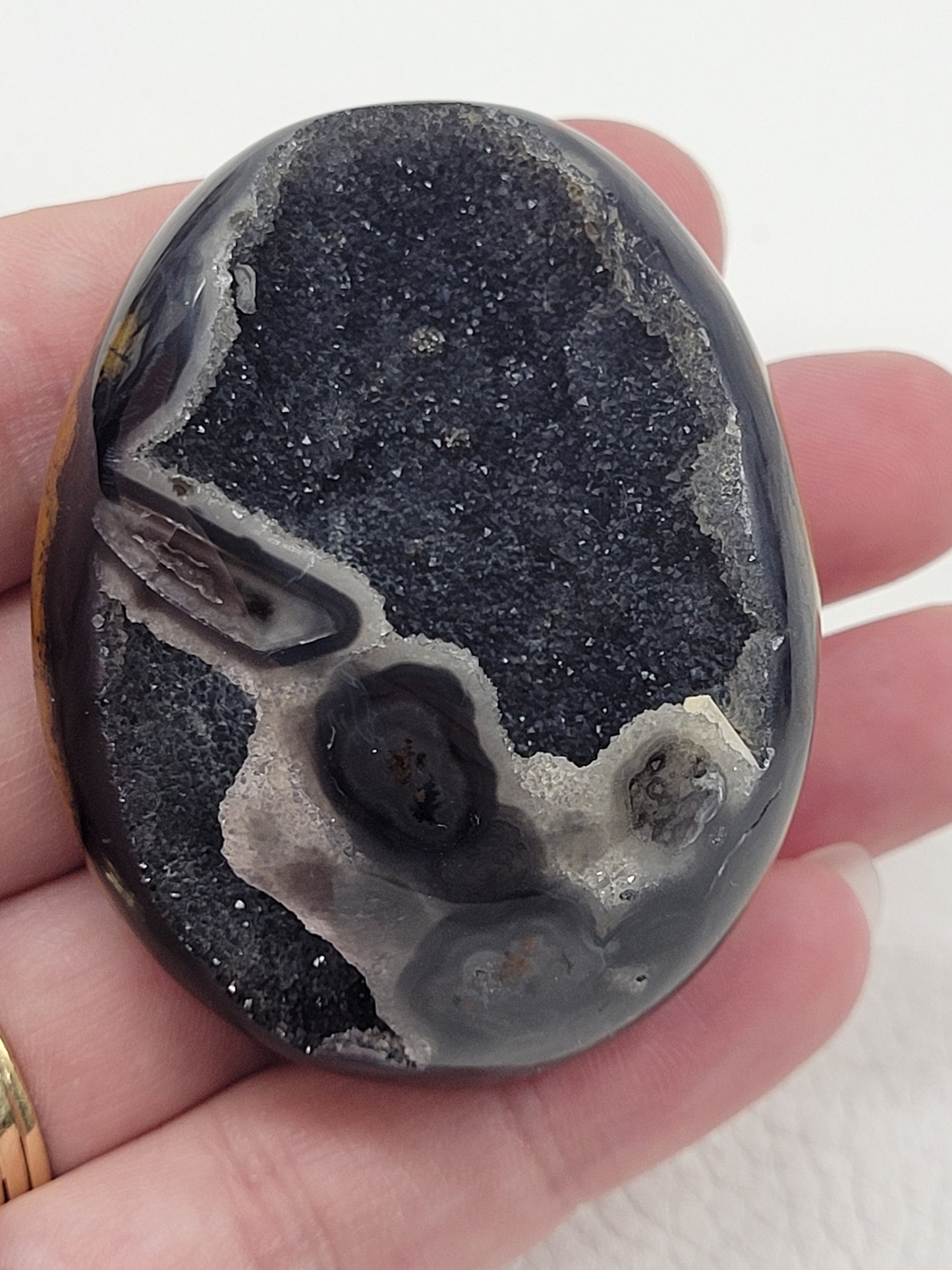 Drusy Agate sphere/egg