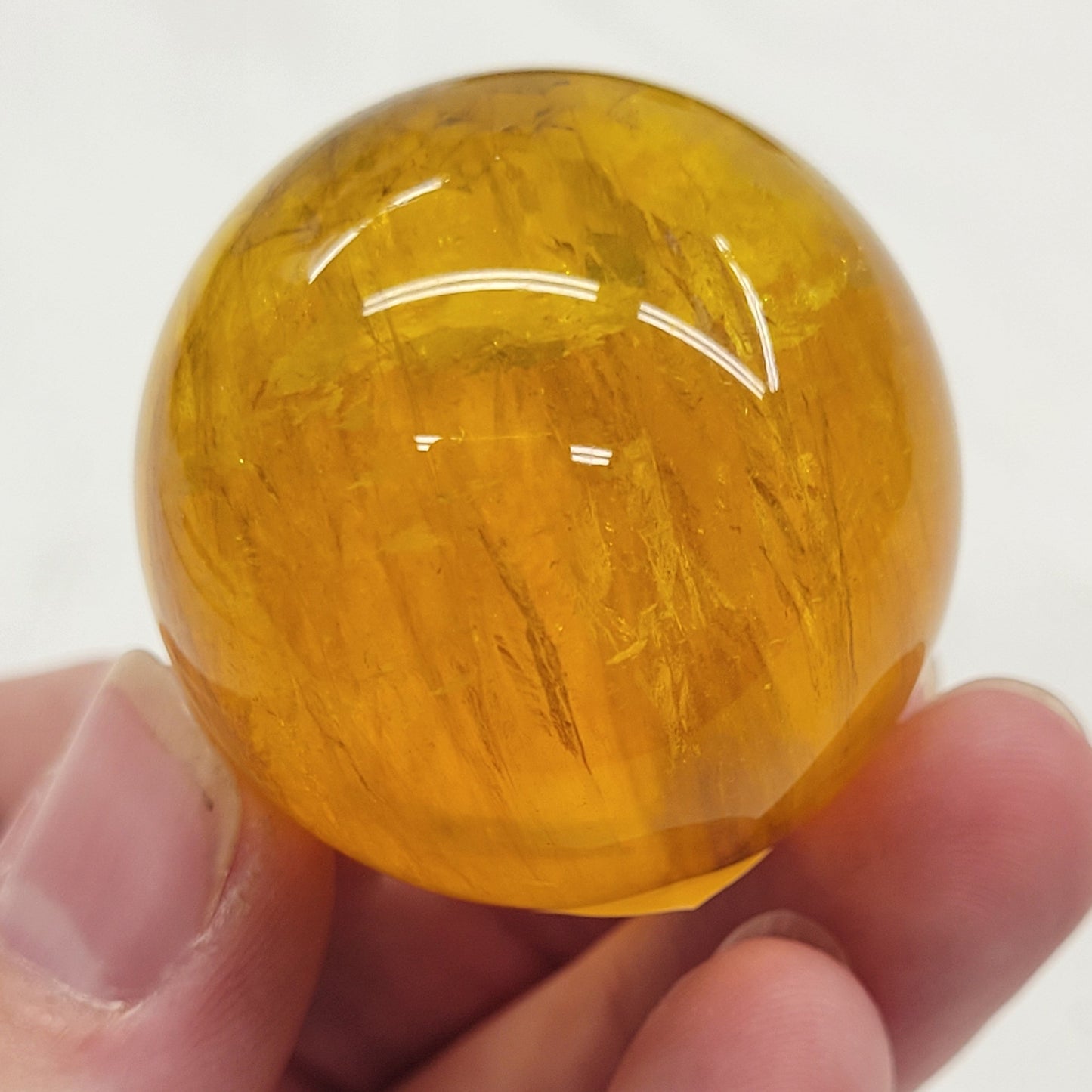 Yellow Fluorite sphere