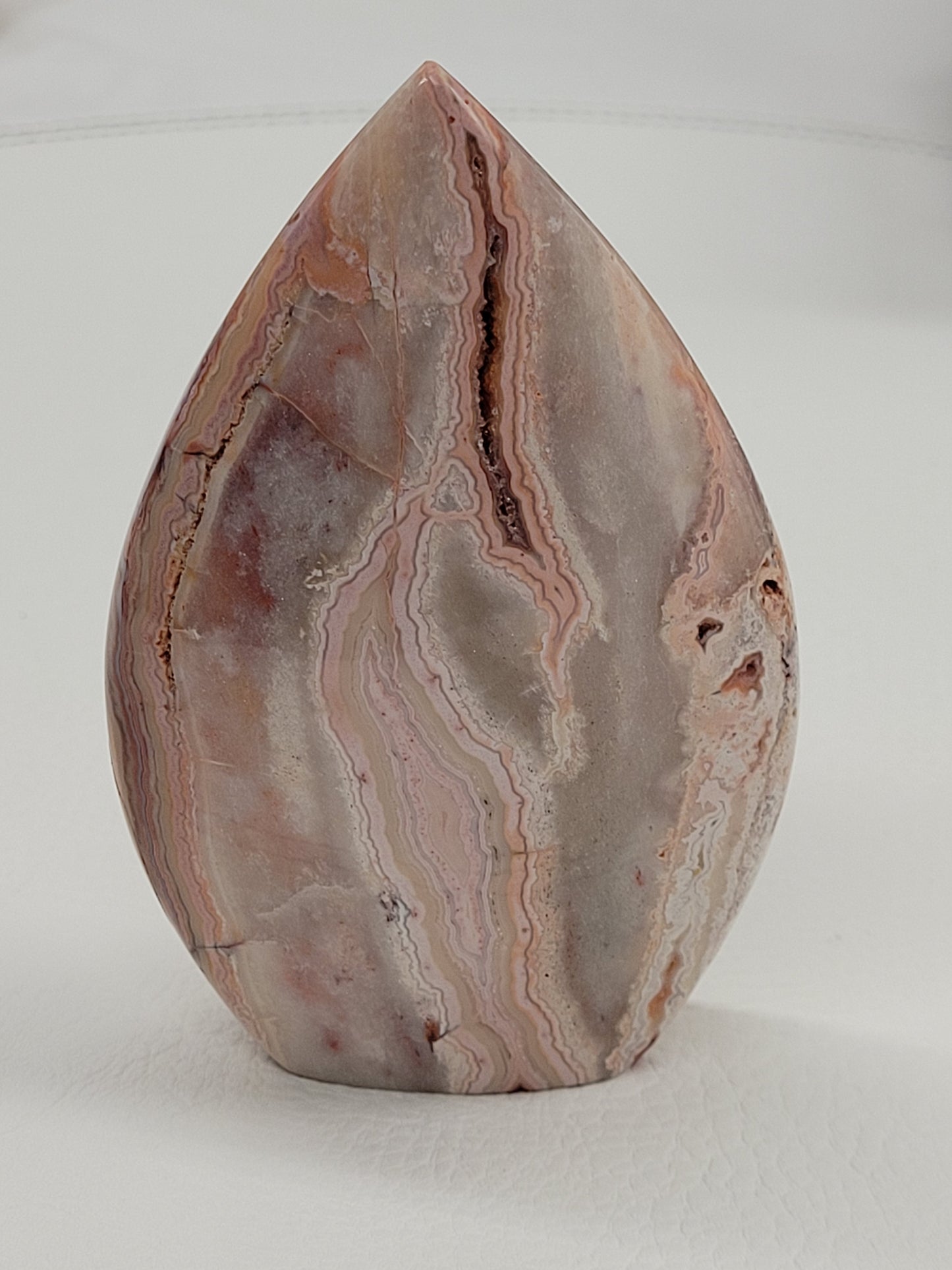 Pink Crazy Lace Agate teardrop