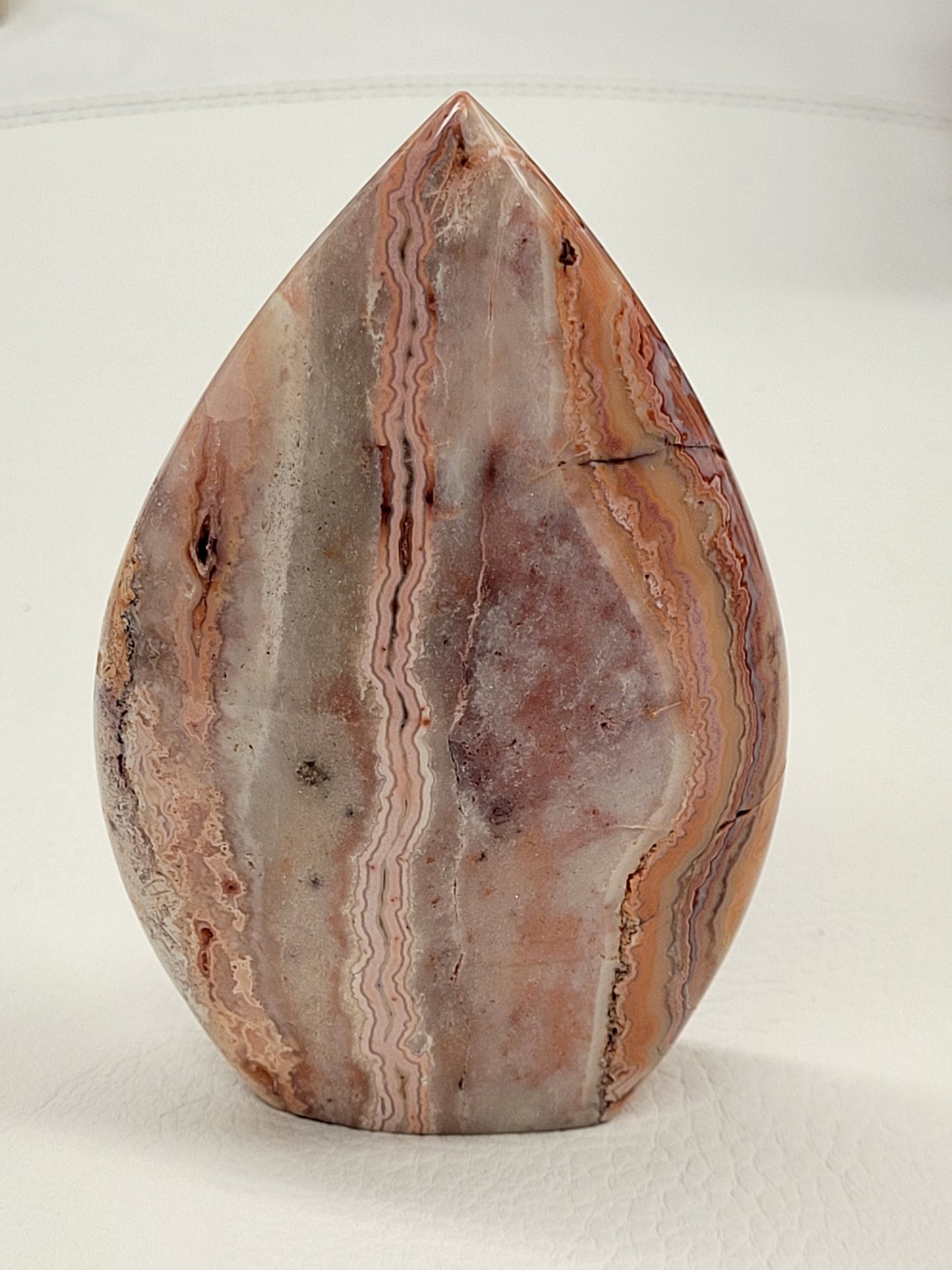 Pink Crazy Lace Agate teardrop