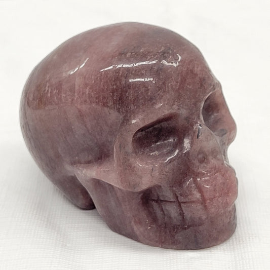 Skull large - Strawberry Quartz