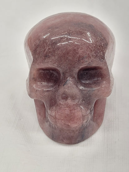 Skull large - Strawberry Quartz