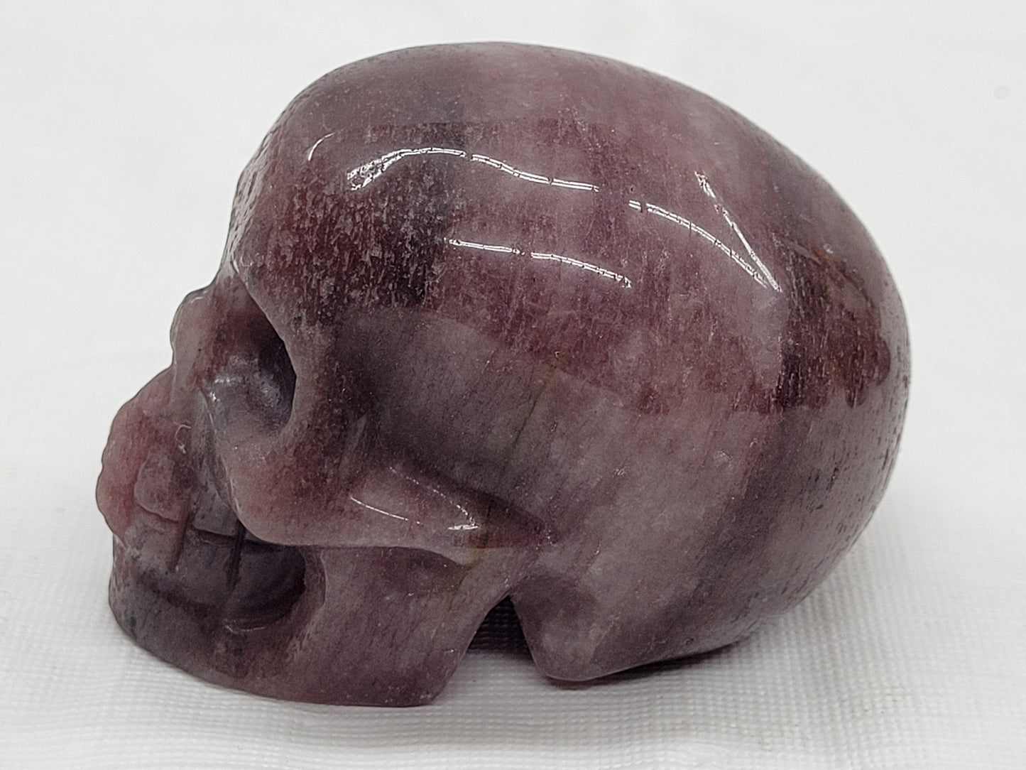 Skull large - Strawberry Quartz