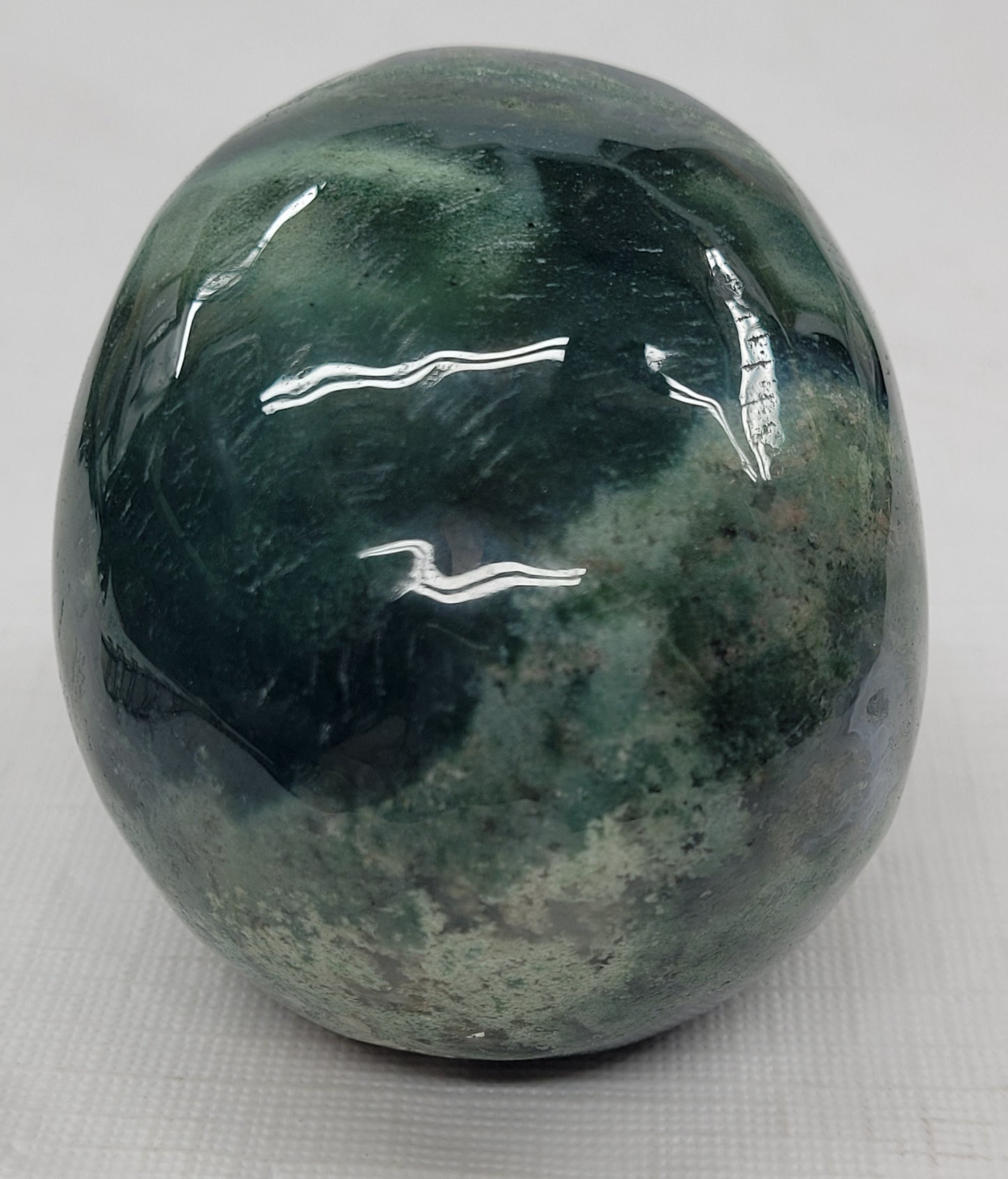 Skull large - Moss Agate