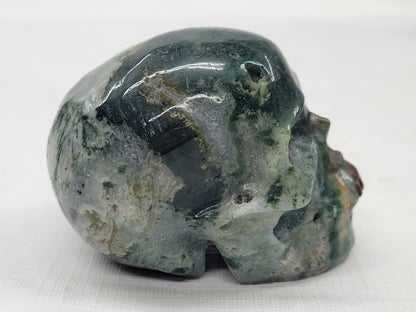 Skull large - Moss Agate