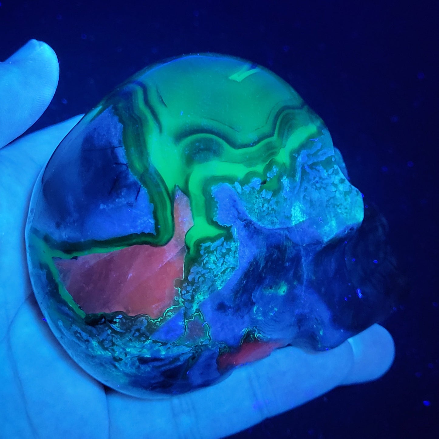 Volcano Agate skull